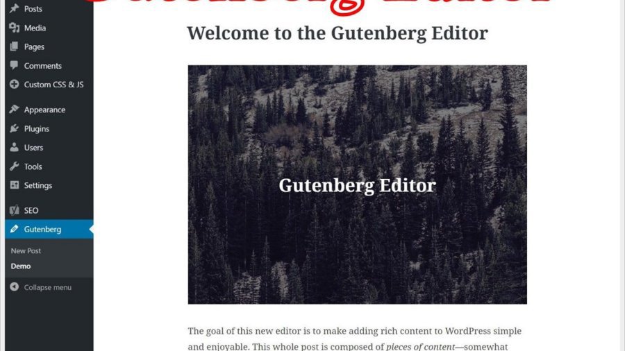 WordPress（Gutenberg editor）釋出！
